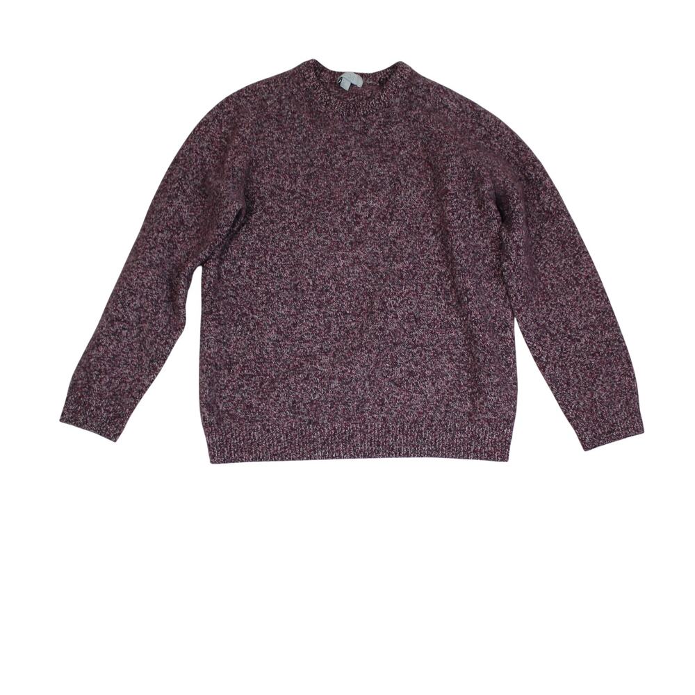 COS Wool Sweater Womens Small Red Burgundy Marled Crewneck Knit Pullover Preppy